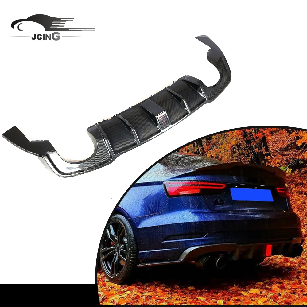 

RS3 Carbon Fiber Car Rear Bumper Lip Diffuser For Audi A3 RS3 Sedan 2017 2018