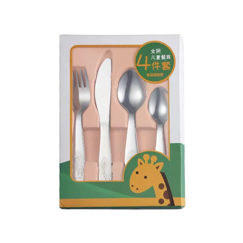 

High Quality Children Cutlery Set Kids Cutlery Sets Stainless Steel Spoon And Fork, Silver