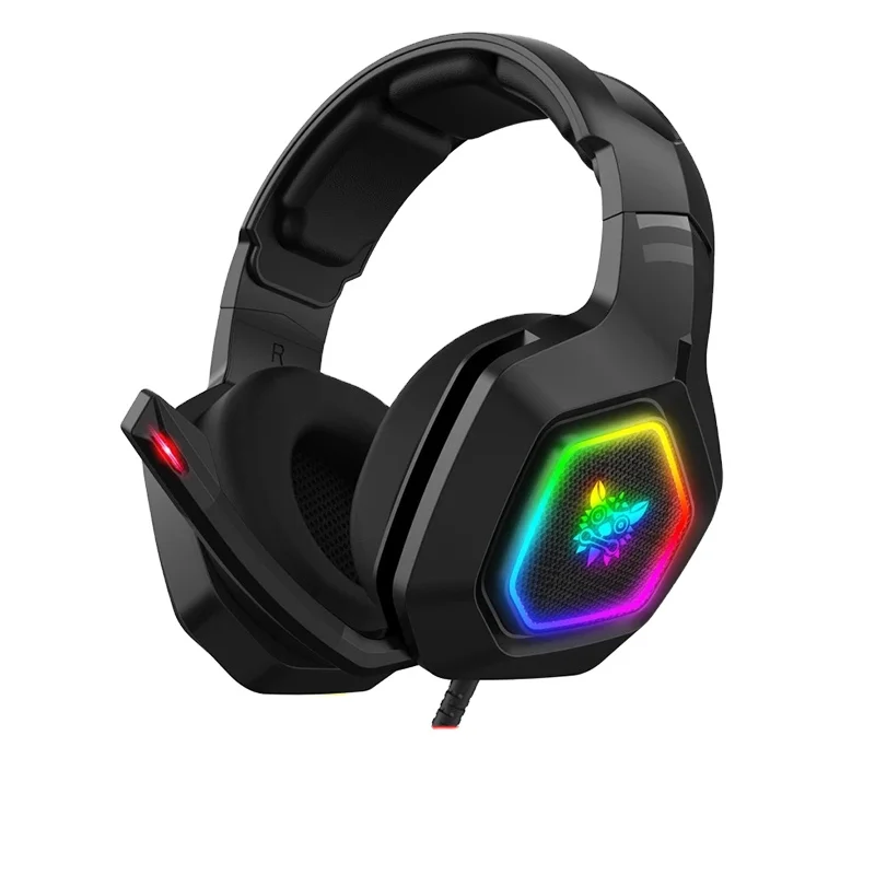 

Professional Gaming Headset for PS5 Head-Mounted RGB Colorful Lighting Mic PC Phone PS4 XBOX Switch Gamer Wired Headphone