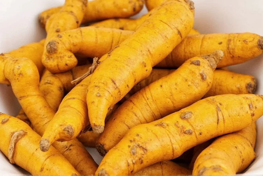 Lakadong turmeric roots growing in Meghalaya soil