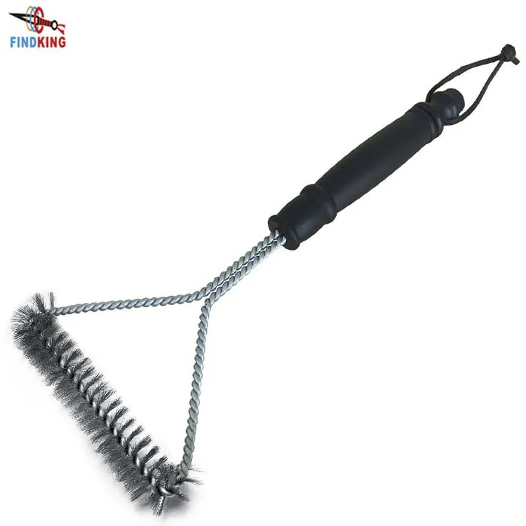 

Factory direct sale 12 inch BBQ wire barbecue brush, grill grill cleaning, stainless steel barbecue cleaning brush