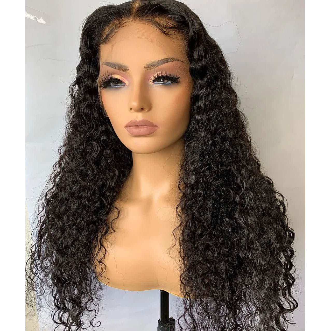 

Wholesale 13x4 curly closure frontal wig Peruvian lace front wigs natural curly for black women with pre plucked hairline