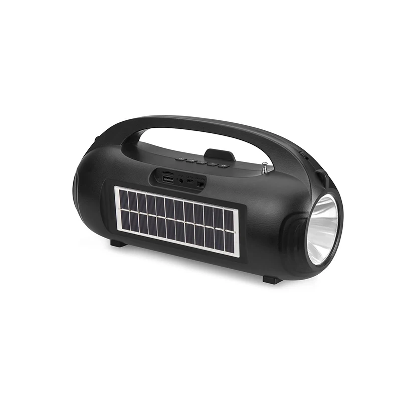 

Africa Hot F311 Portable 8W Wireless LED Solar Flashlight Outdoor bass stereo speaker support USB/TF/FM/BT/MIC/AUX/LED