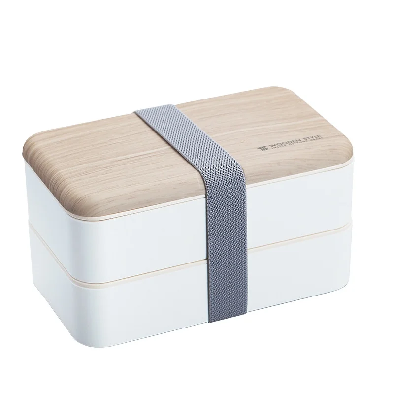 

Eco-friendly airtight food container portable microwavable bamboo style lunch box