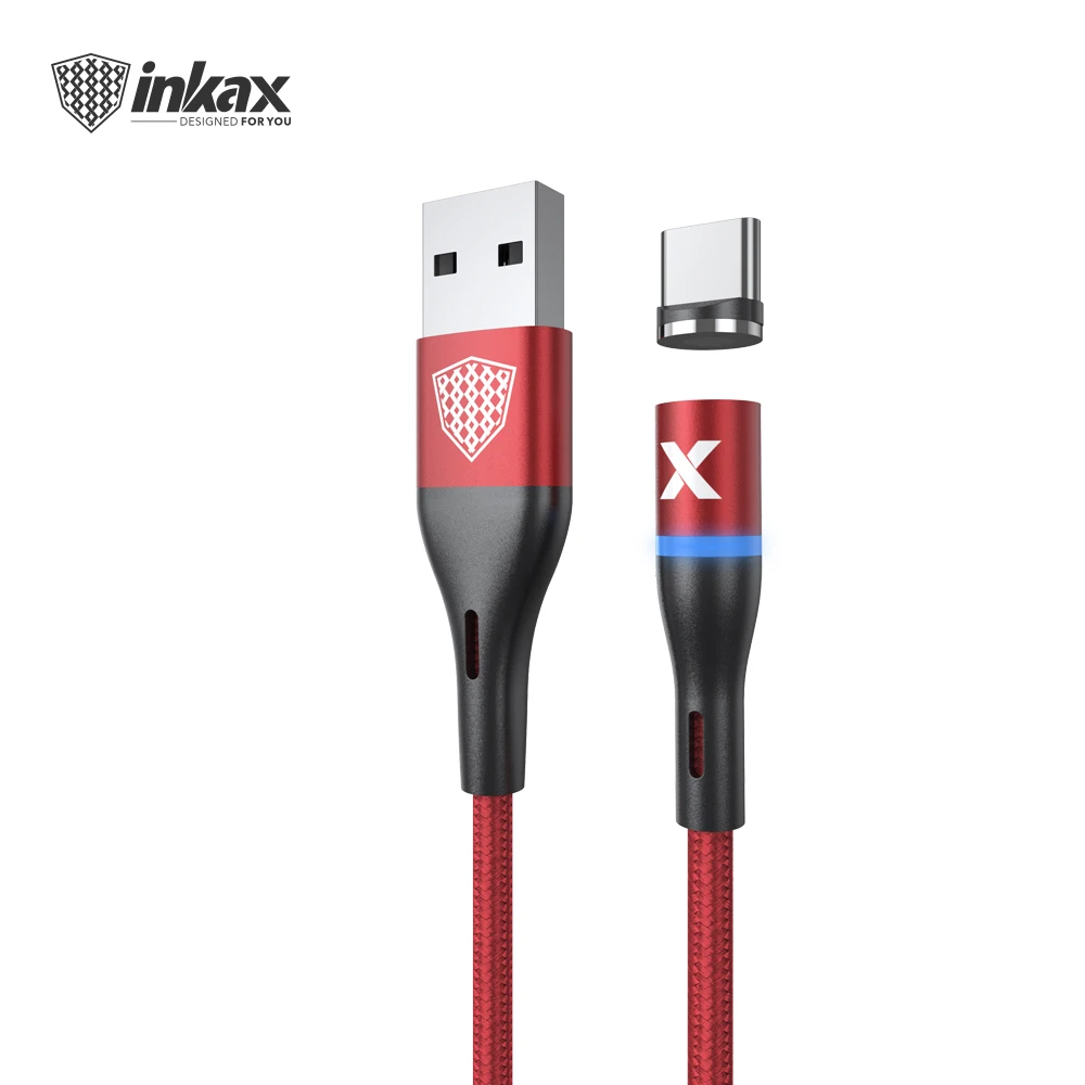 2020 New Hot Sale inkax CK--97-TYPE C 2.4A 1M Strong Magnetic Charging Cable Metal Connector Braid Jacket USB Cable for Type c - ANKUX.COM