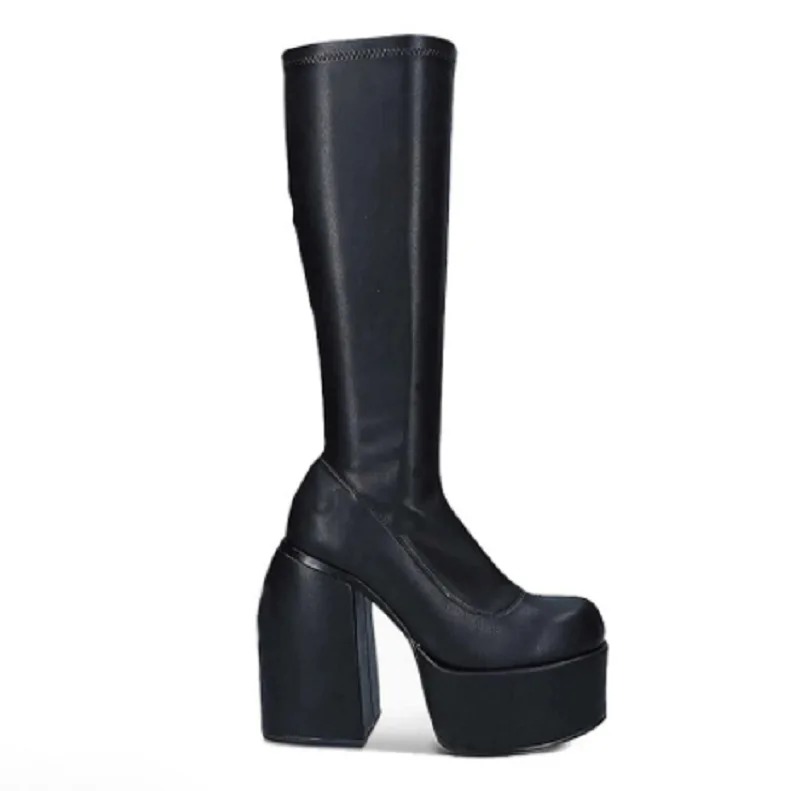 

new sexy woman Long tube shoes knee boots high heels platform party boots shoes for night club womens high heels shoes