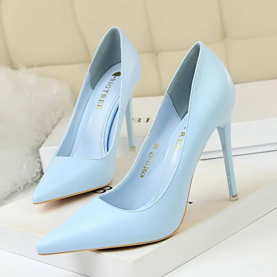 

2021 Women's shoes show thin heels stilettos super high heels shallow pointy sexy single shoes