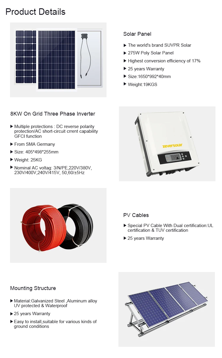 Solar 8000 Watt Generator 8kw Solar Energy 8000w Solar Power System ...