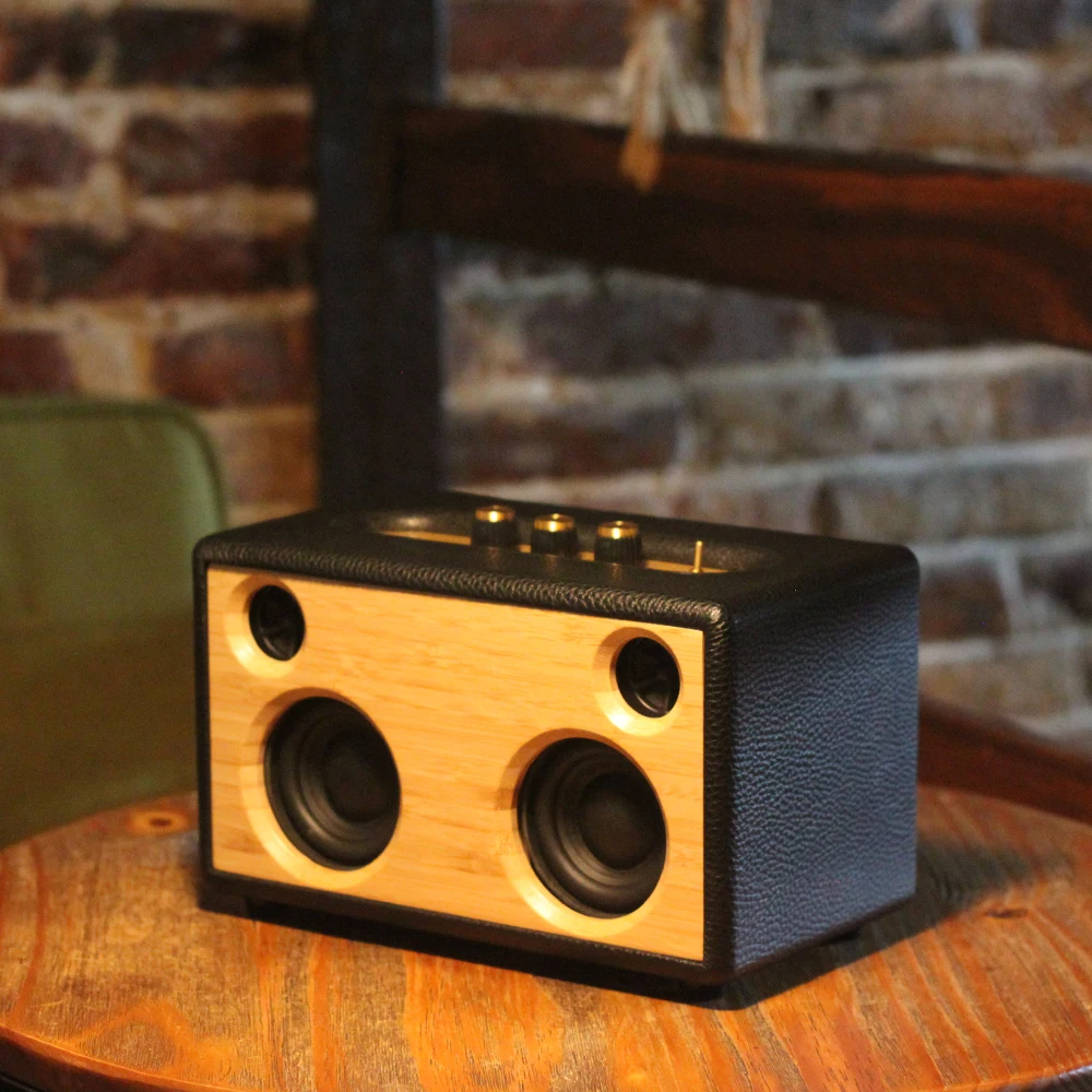 

Rock&Roll Custom Marshal Retro Speaker Wireless blutooth Stereo Speaker, Brown/white/black