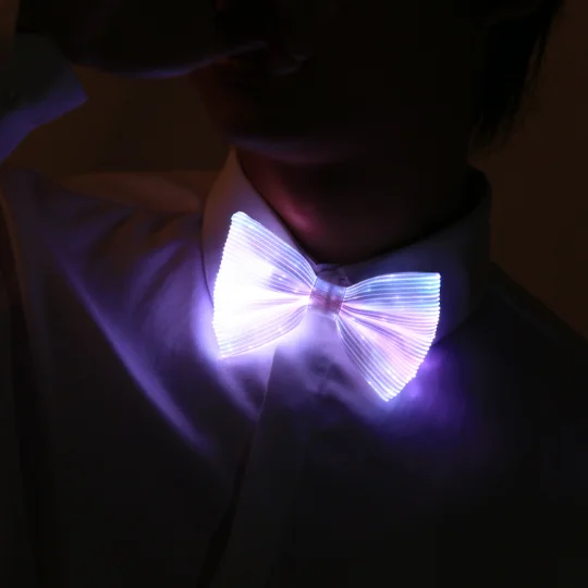 

Luminous Flashing Event In Dark Light Up Party Glow LED Bow Tie For Party Music Festival Free Shipping To USA UK