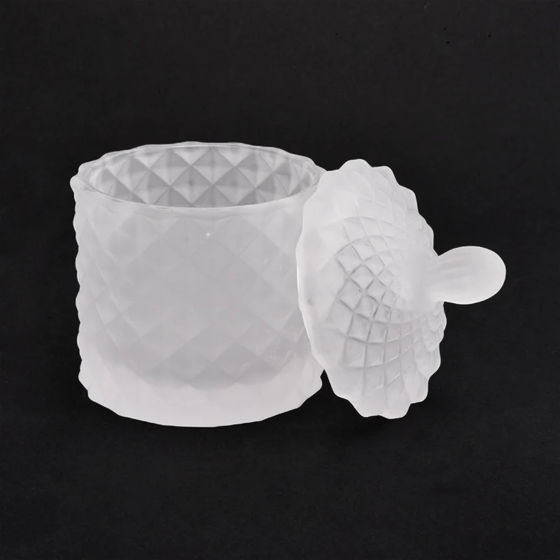 110ml Frosted White Glass Candle Jars with Lids Home Decor Wholesales