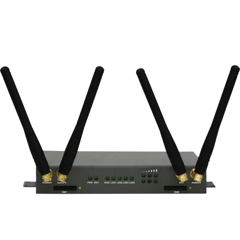 

high quality load balancing dual 2 sim 4g wifi lte router support VPN iot sim cards