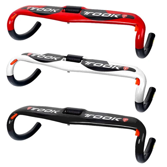 

Toseek external routing roadbike handle bar  cycle road bike dropbar integrated carbon fibre bicycle handlebar, Customized