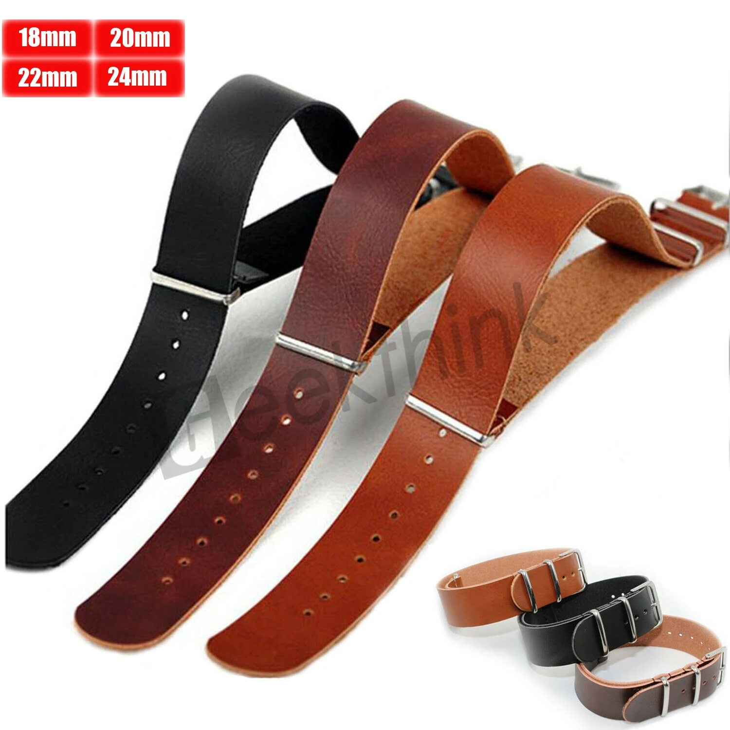 

nato strap Dhigh quality leather watch band retro leather watch straps Watch Strap Handmade Soft Genuine Leather, Brown/black/coffee