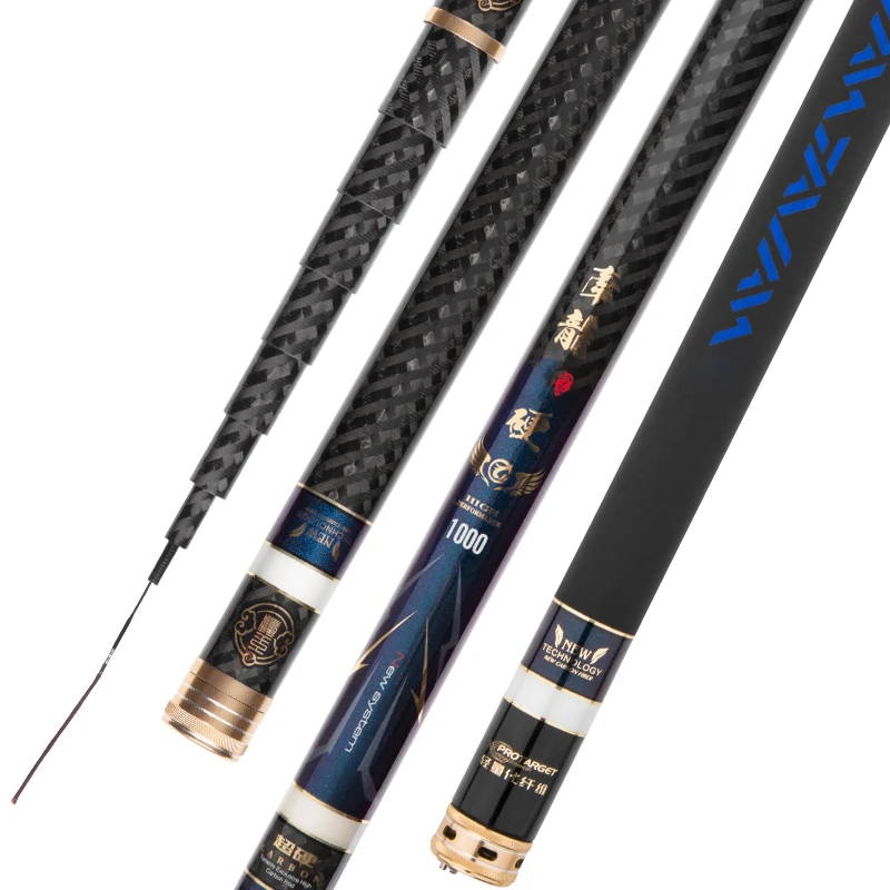 

High Carbon 8m 9m 10m 11m 12m 13m 14m 15m 16m Power Hand Pole Fishing Rod Ultrahard Superlight Strong Telescopic Pole Rod