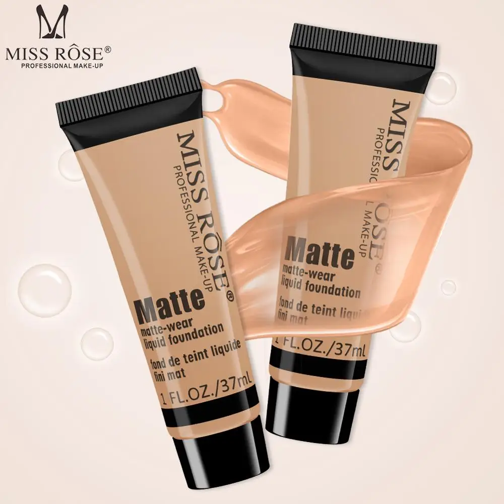 

Miss Rose Professional Base Foundation Oil-control Long Lasting Cosmetic Full Coverage Concealer Foundation