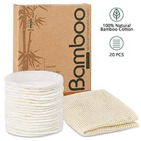 

Makeup Remover Pads Reusable Washable Natural Organic Bamboo Cotton Round Pad Face Cleansing Pads Wipe Facial Cleansing Cloths