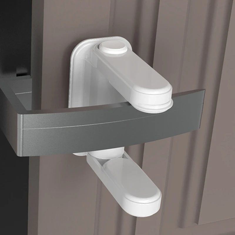 

2019 new arrival cabinet lock door handle safety lock for baby safe, White