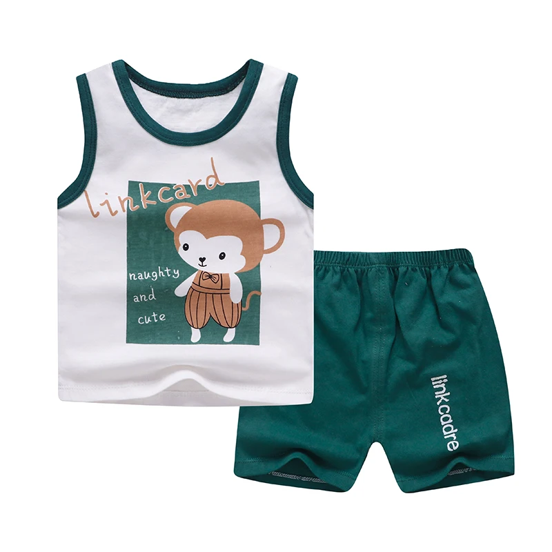 

Hot Selling New Children's Vest Suit Summer Children's Vest Shorts Suit, As picture
