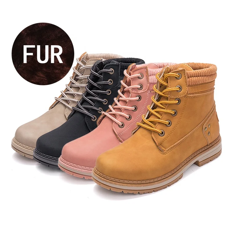 

winter snow boots women causal shoes warm faux fur Plush martin flat ankle boots ladies