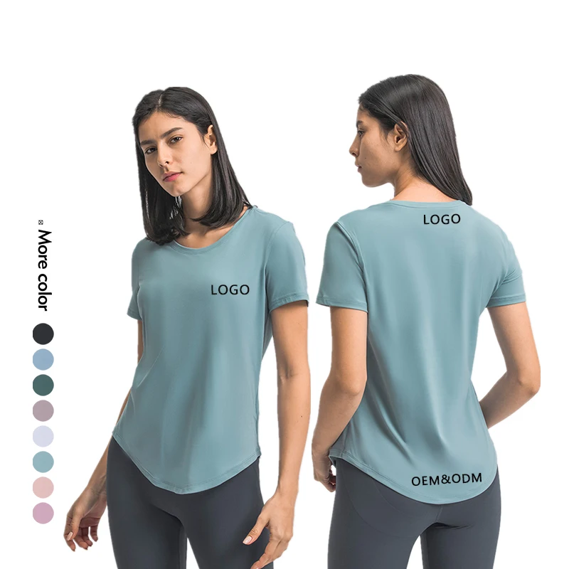 Xsunwing Wholesale Recycled Sustainable Eco Friendly Fitness Yoga Wear Gym Activewear Top Sportswear Women Sport Shirts WDQ075