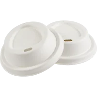 

80mm Biodegradable Paper Coffee Cup Lid - pulp cup lid, customize pulp, molded pulp package