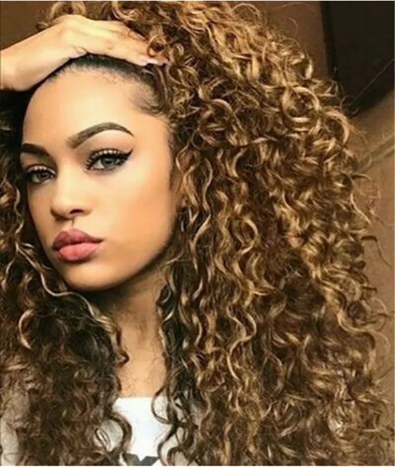 

High temperature resistant matte chemical fiber hair small curly hair long hair