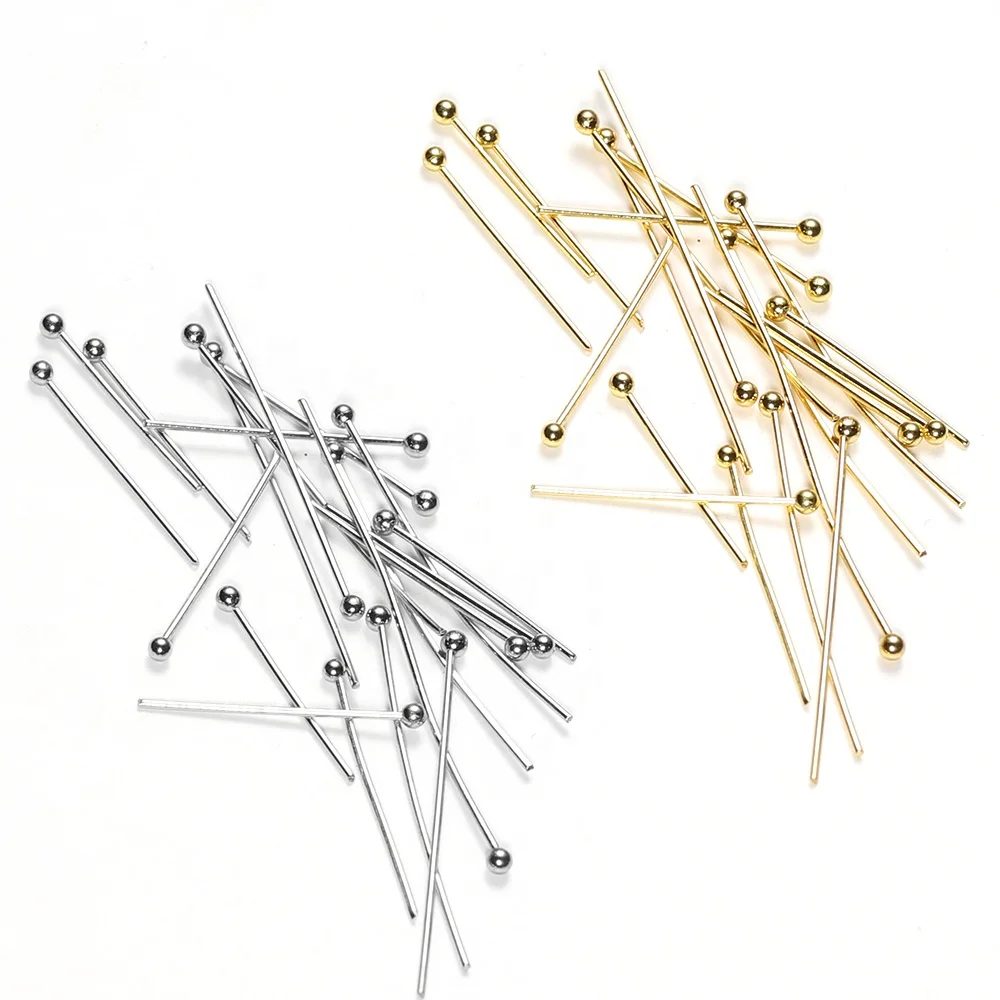 Wholesale Stainless Steel 06-20mm / 30mm / 40mm Gold Steel Connector Bead pins forJewelry Making Accessories