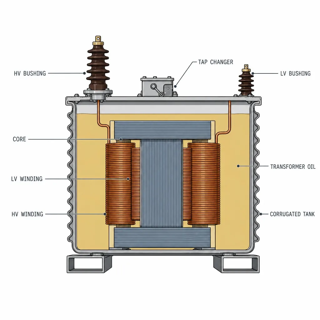 400kVA Oil Immersed Transformer Construction