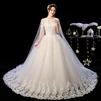 

LSYNM098 Real picture Sweet Tulle Wedding Dress with 3D Flowers Long Tail