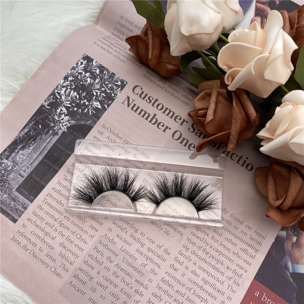 

100% 25mm Fluffy Cruelty Free Mink Eyelash 3d Mink Eye Lashes Wholesale With Private Custom Packaging