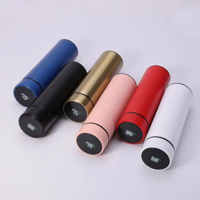 

LED Smart Temperature Sublimation Tumbler LED Temperature Display Stainless Steel Vacuum Flasks & Thermoses Round 1 Pcs 5pcs