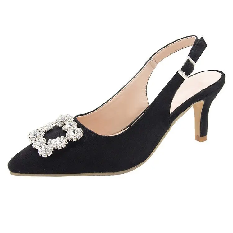 

Women Elegant Genuine Leather Female Shoes Shallow Thick Heel Wedding Party Fashion Lady High Heel Shoes