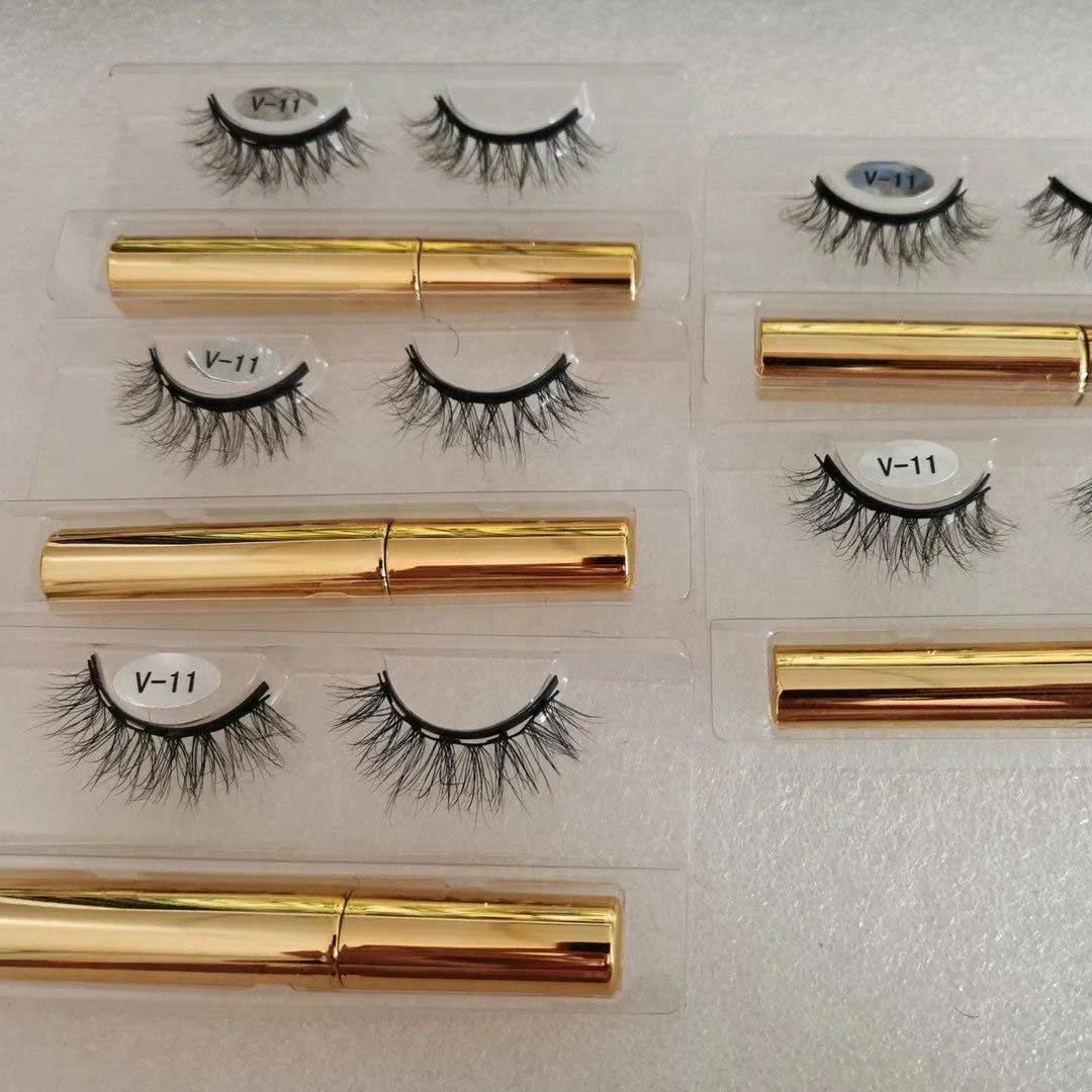 

Eyelash Supplies Wholesale 3D Mink Magnetic Eyelashes Soft and Natural Magnet Lashes with Eyeliner Packaging Box