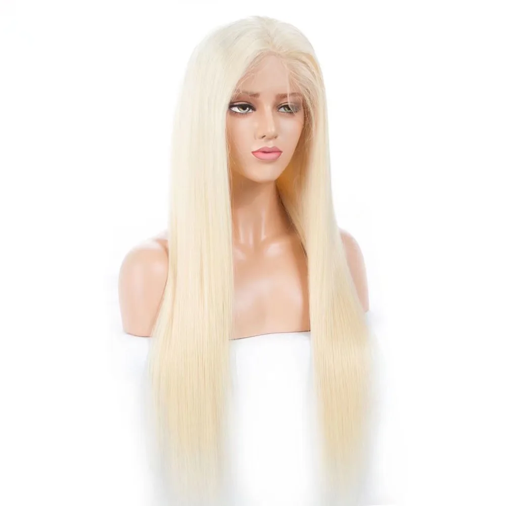 

613 Blonde Full Lace Wig Pre Plucked Hairline With Baby Hair 150% Density Brazilian Virgin Human Hair Long Wigs For Black Women, #4