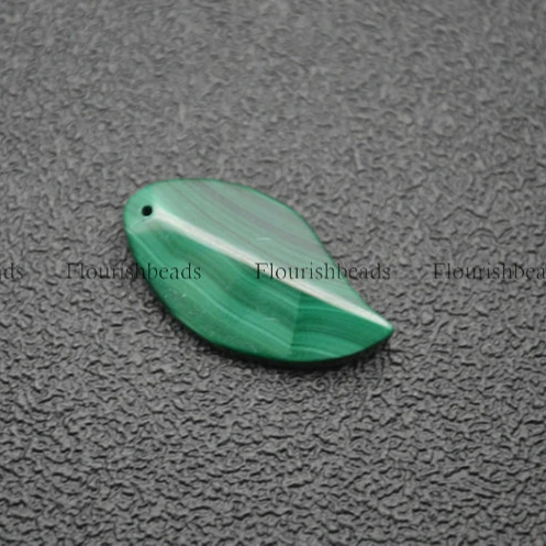 

Natural Malachite Leaf Shape Gemstone Pendant fit Necklace making