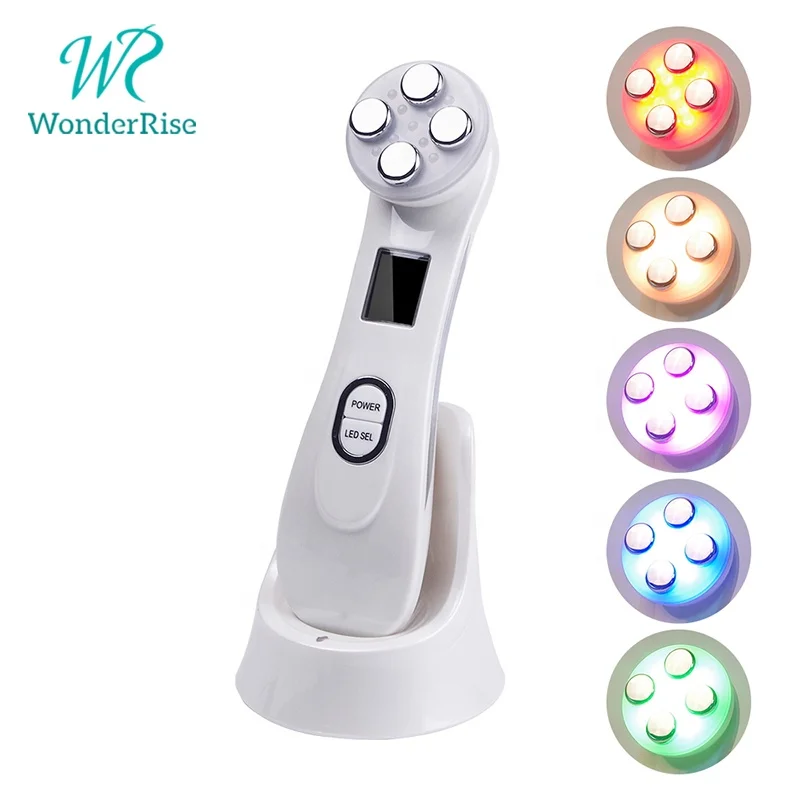 

Skin Care RF Beauty Device LED Face Massager Skin Tightening Neck Lifting Facial Massage Machine EMS Microcurrent Face Massage, Pink/ white/ black