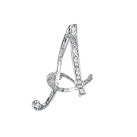 

Fashion new fancy vintage korean rhinestone 26 initial lettersbrooch pin