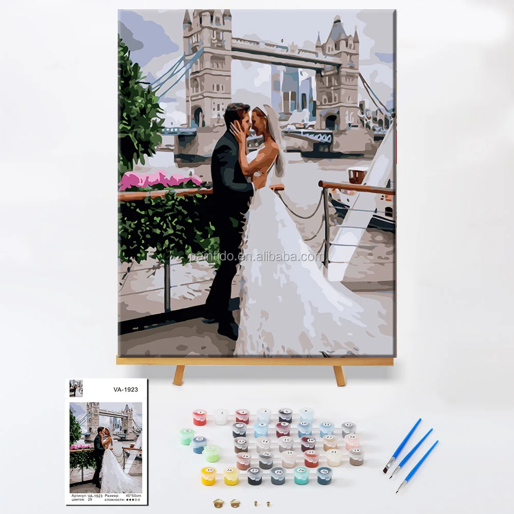 

Paintido vintage wedding photo acrylic paint wall frames home decoration painting