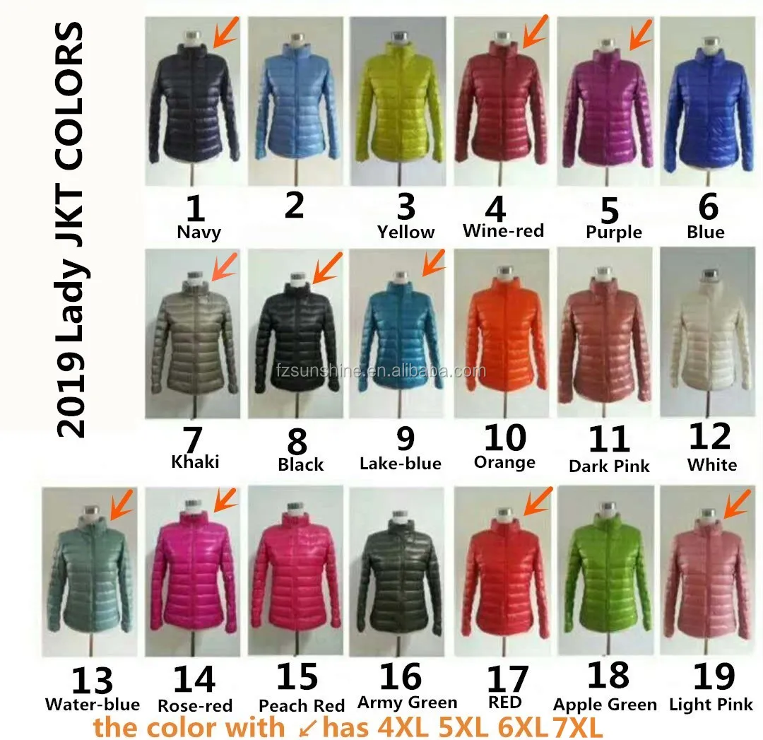 2019 lady jacket color