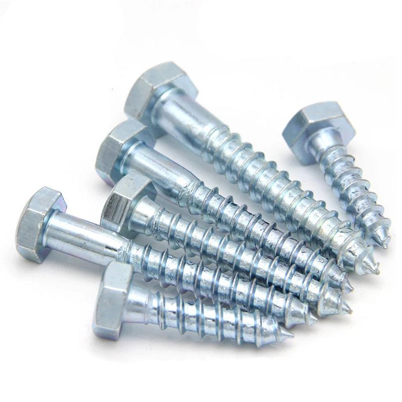 
Manufacture wholesale carbon steel drywall screw DIN916 Hex Head Lag self tapping screw Wood Screw 