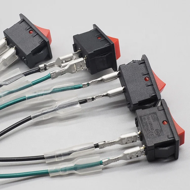 Electrical Switch Wire Harness 12v 24v 250v Ac Waterproof Rocker
