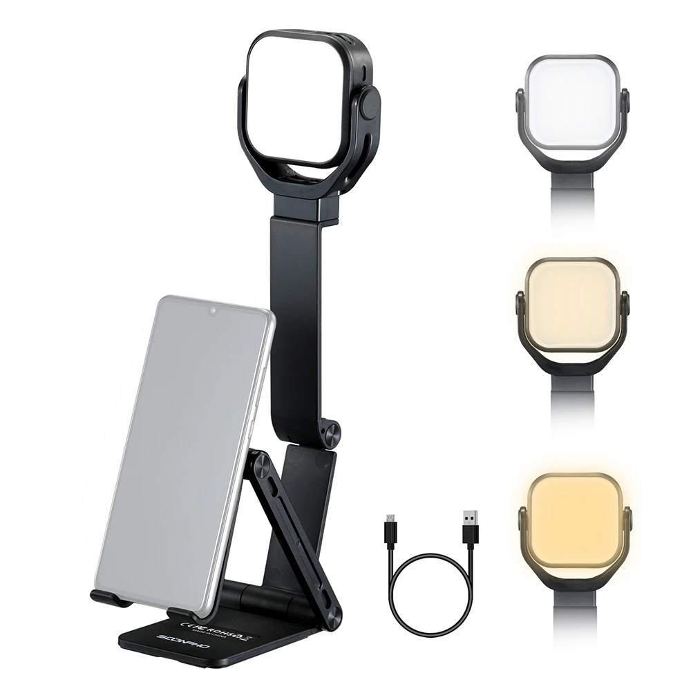 

5W LED Photography light Fill Light with Suspension Arm Mobile Phone Bracket Stand light for Tik tok tiktok youtube video studio