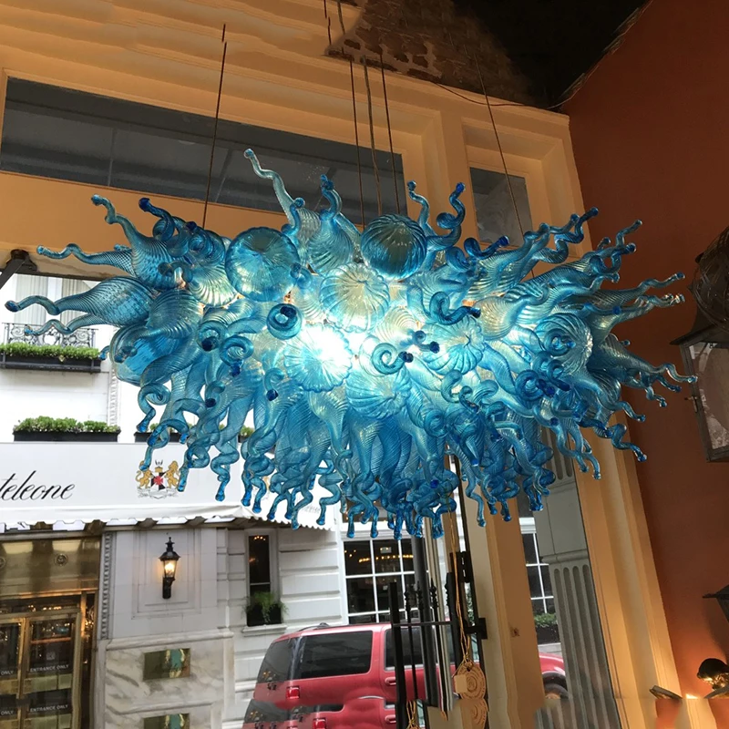 

GIRBAN Aqua Light Fixture Designer Lamp LED Hanging Lights Hand Blown Glass Chandelier Lighting Kitchen Dining Room Indoor, Support customization