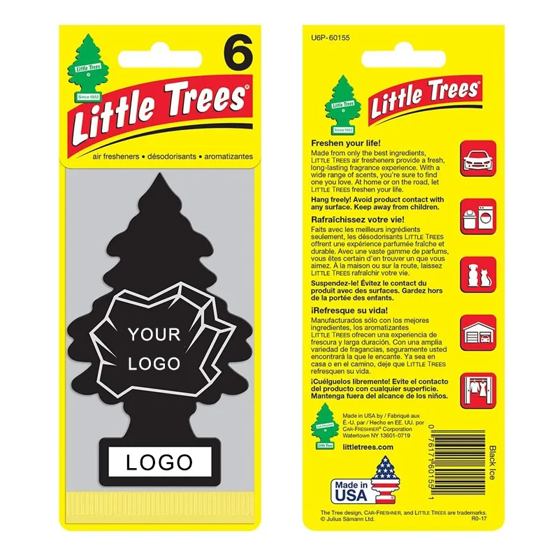 

Hanging Tree Provides Long Lasting Scent for Auto or Home little trees car air freshener, Black