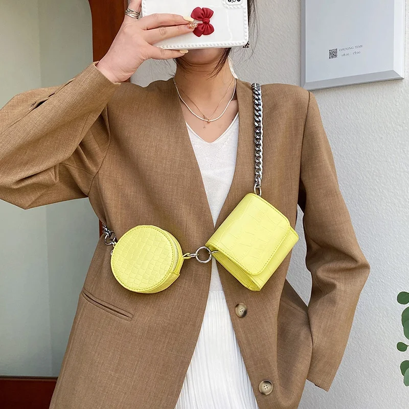 

2021 Fashion Luxury Small Handbag Ladies Crossbody Chain Coin Mini Bags Set Cute Girls Purse, Black,white,green,purple,yellow,blue,orange