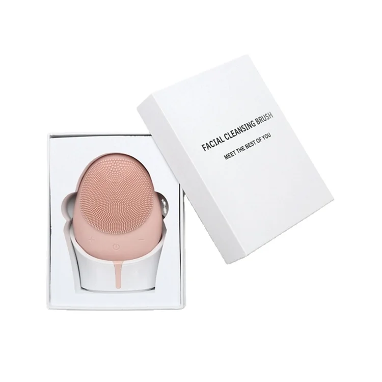 

USB Rechargeable Waterproof Silicone Sonic Skin Care Face Massage Electric Vibration Facial Cleansing Brush