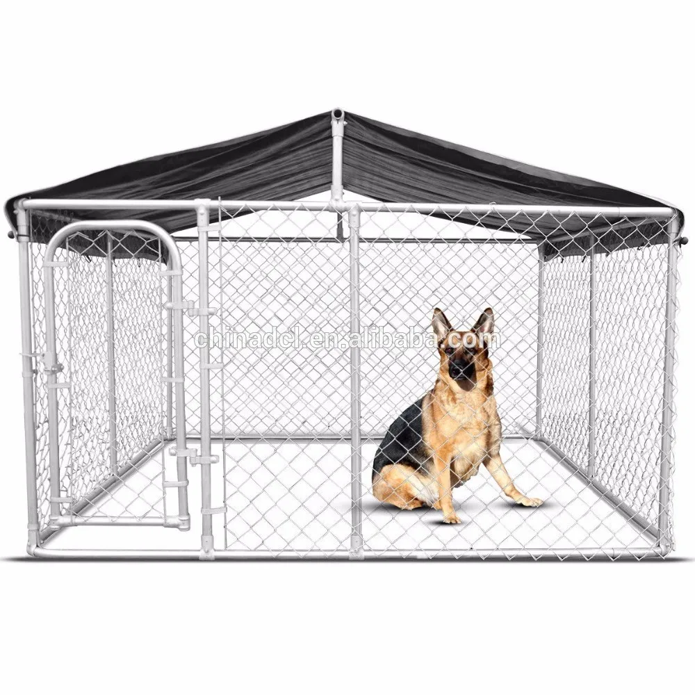 

China wholesale Large outdoor crate large dog cages metal kennels, Silver