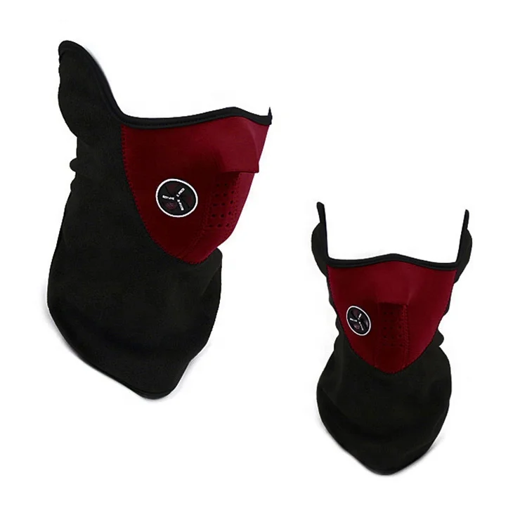 

Half Face Mask Cover Outdoor Sport Windproof Neck Guard Scarf, Black,blue,red