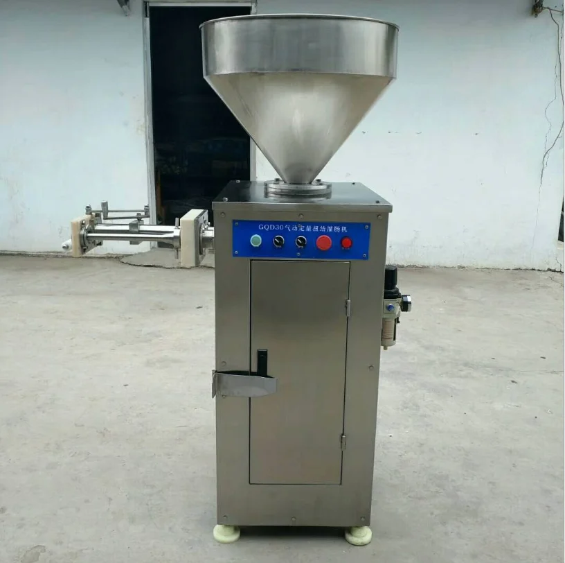 

China Price Pneumatic quantitative sausage making machine sausage stuffer filling machine with automatic kink